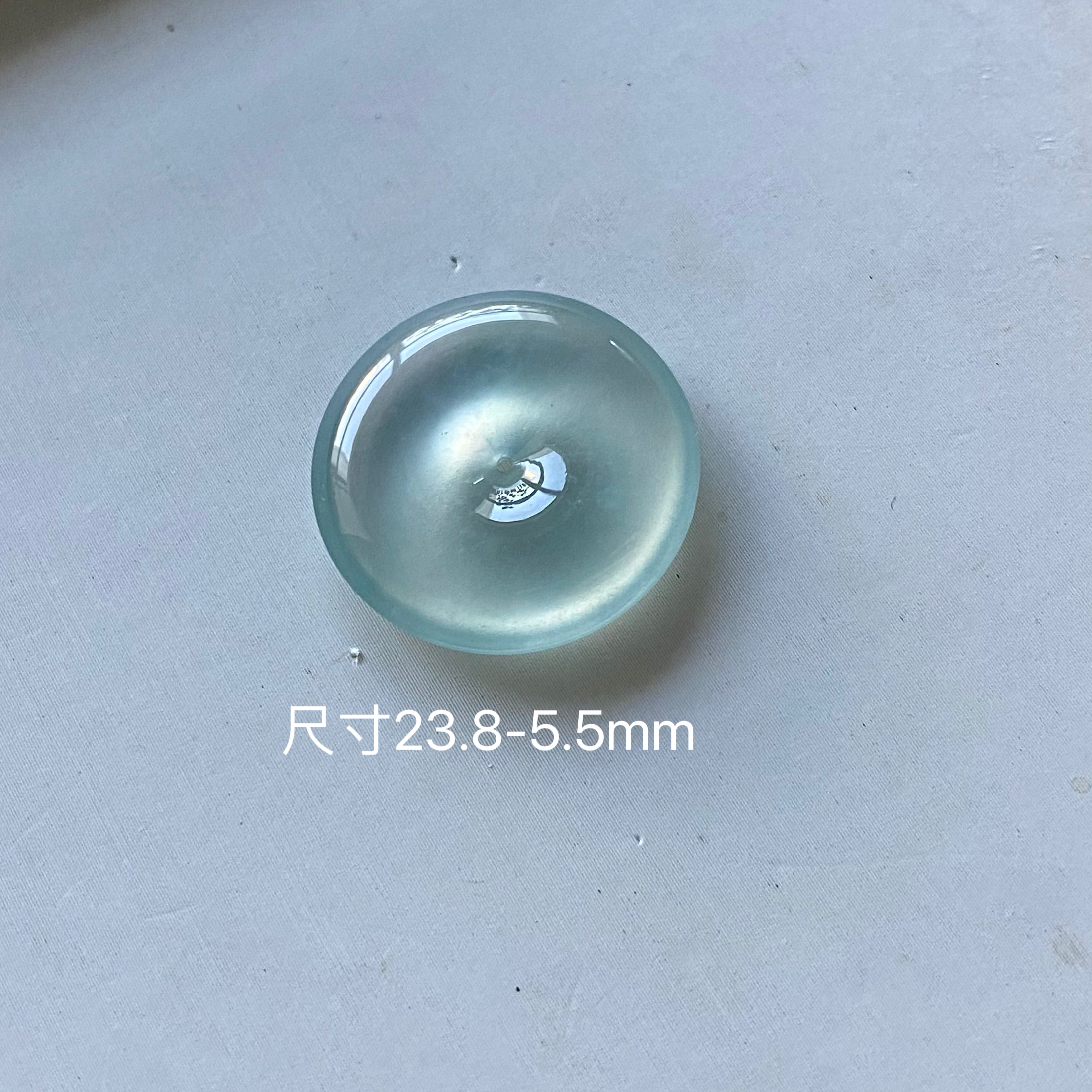 翡翠颈饰高冰玻璃种起光清爽晴水刚光十足透亮翡翠平安扣吊坠