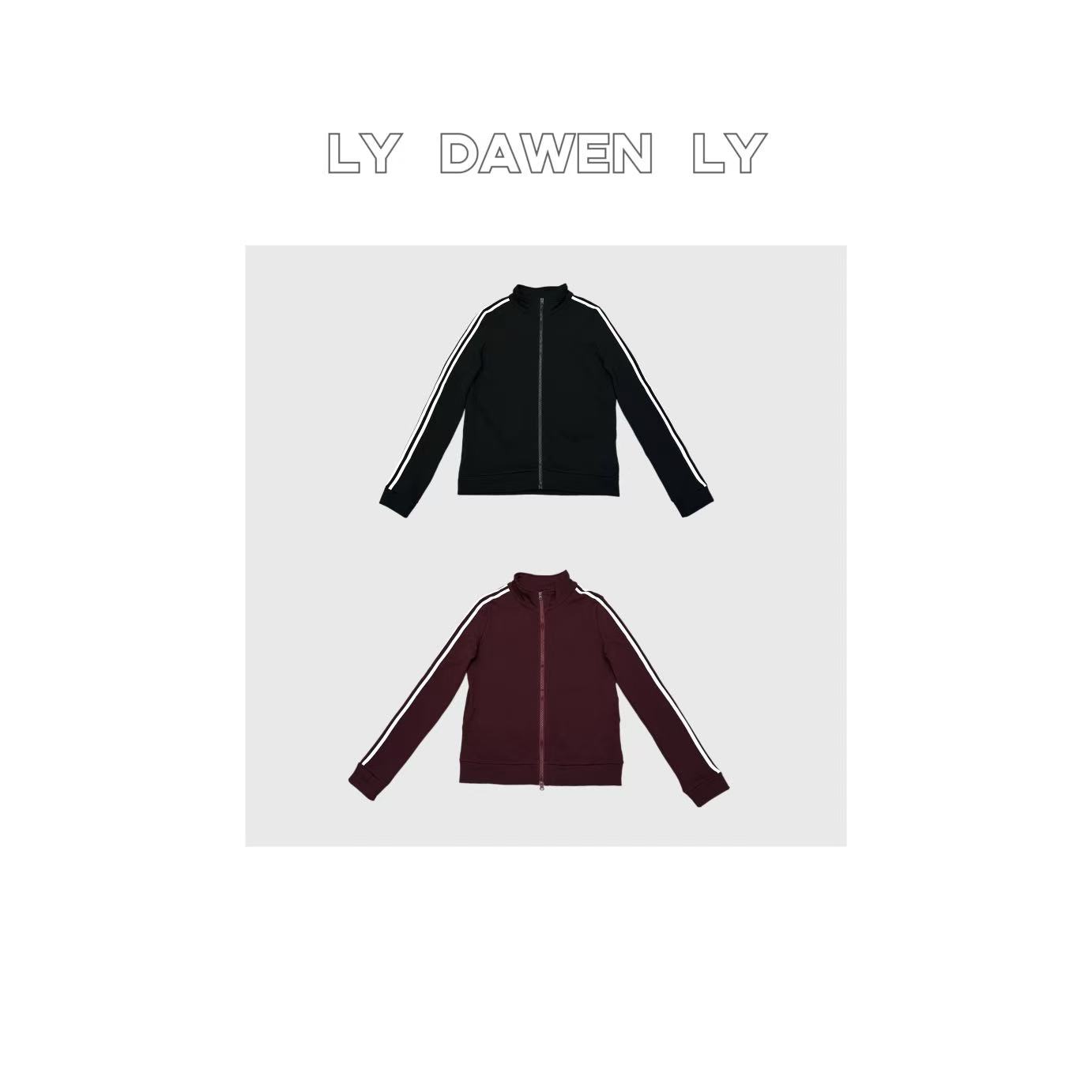 DAWEN  | 美式复古设计感三条杠立领运动休闲外套 N225#