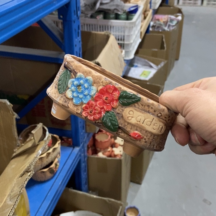 陶瓷花盆单场满9.9发13*6*6