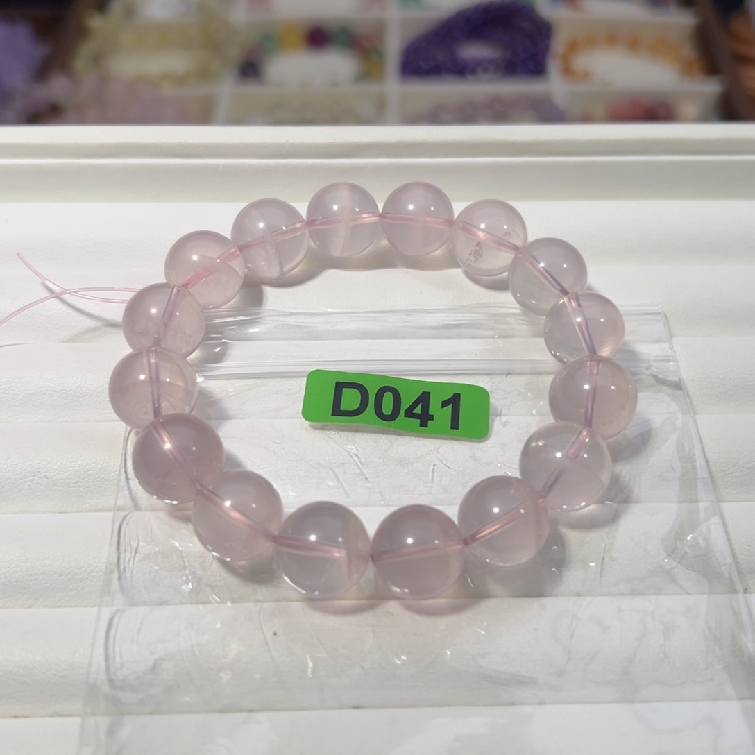 手串未镶嵌水晶莫桑比克粉水13