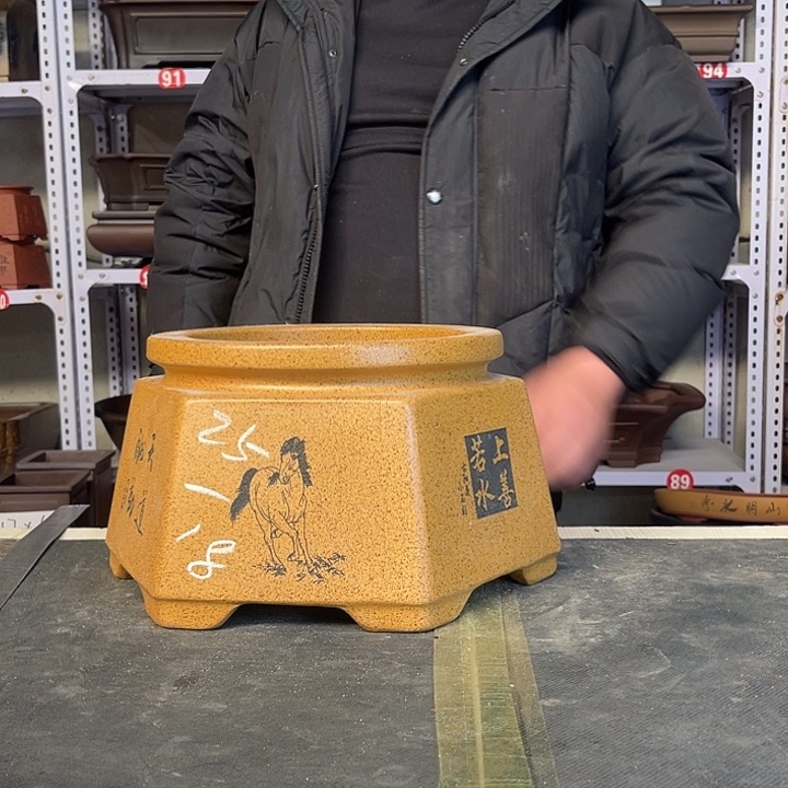 紫砂花盆紫砂等传统