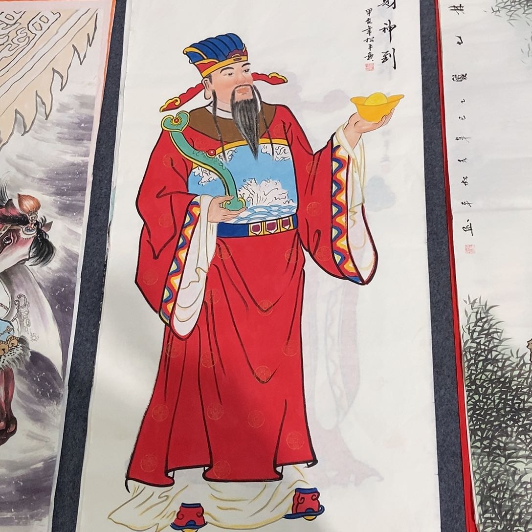 国画四尺人物一副