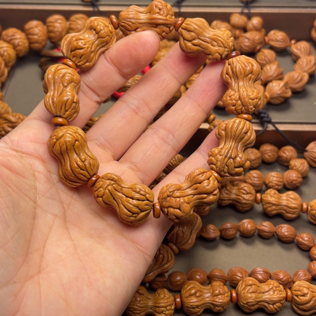 干***了桃核手串龙纹桃核2