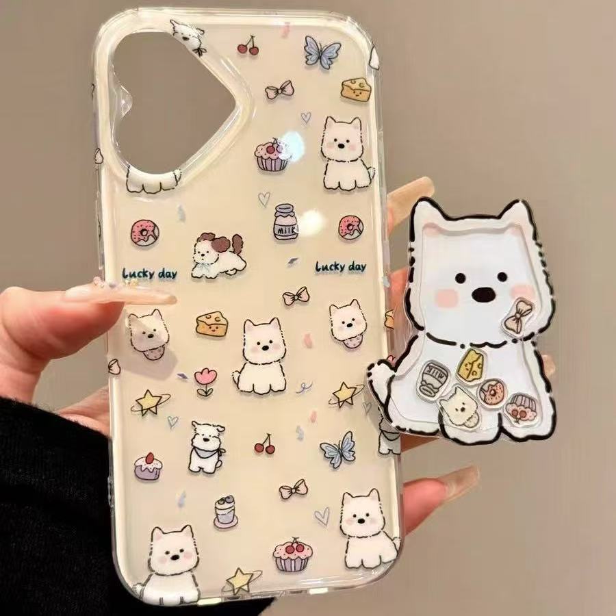 美食西高地适用苹果iphone小米15promax防摔vivo华为oppo手机壳女