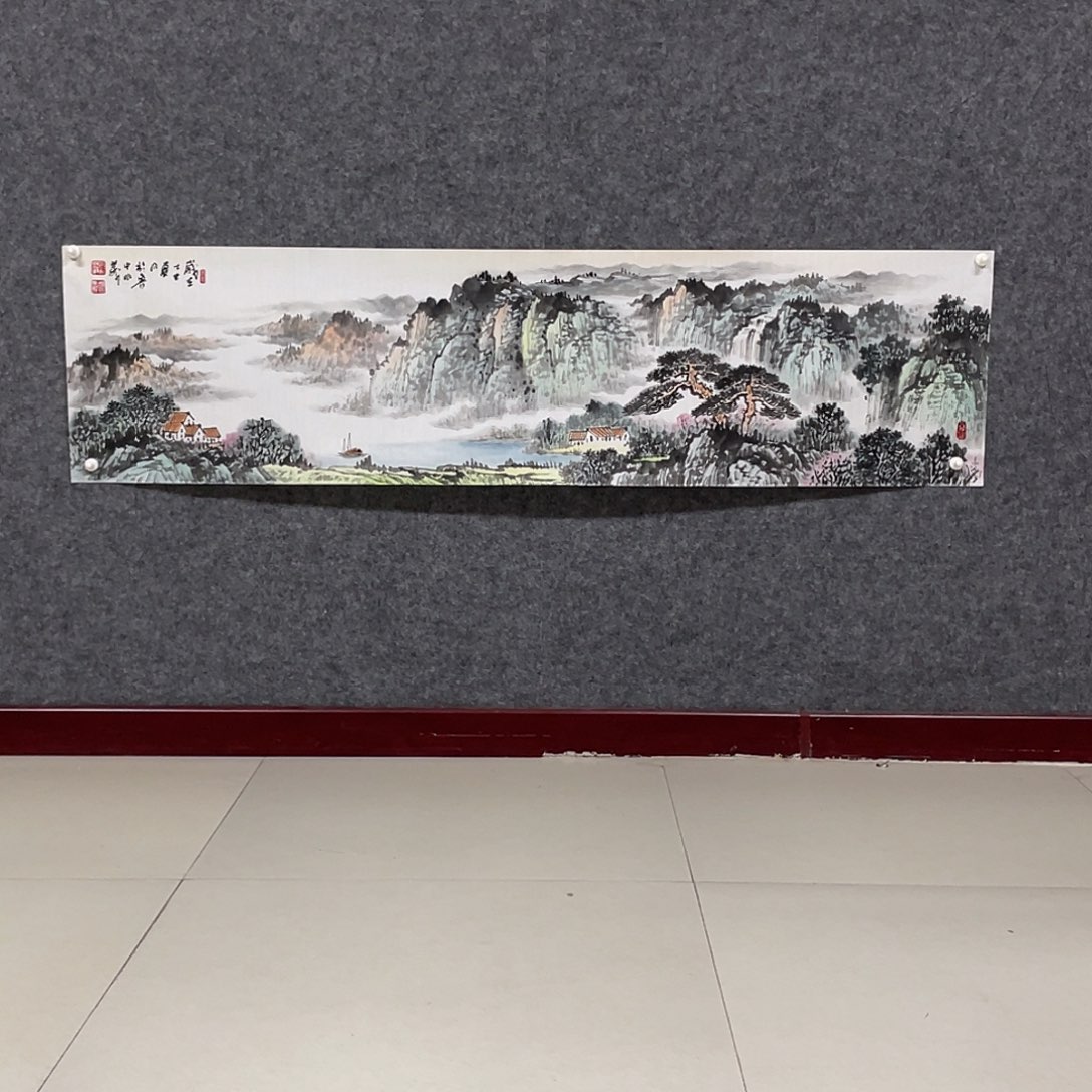 国画四尺对开画芯 捡漏