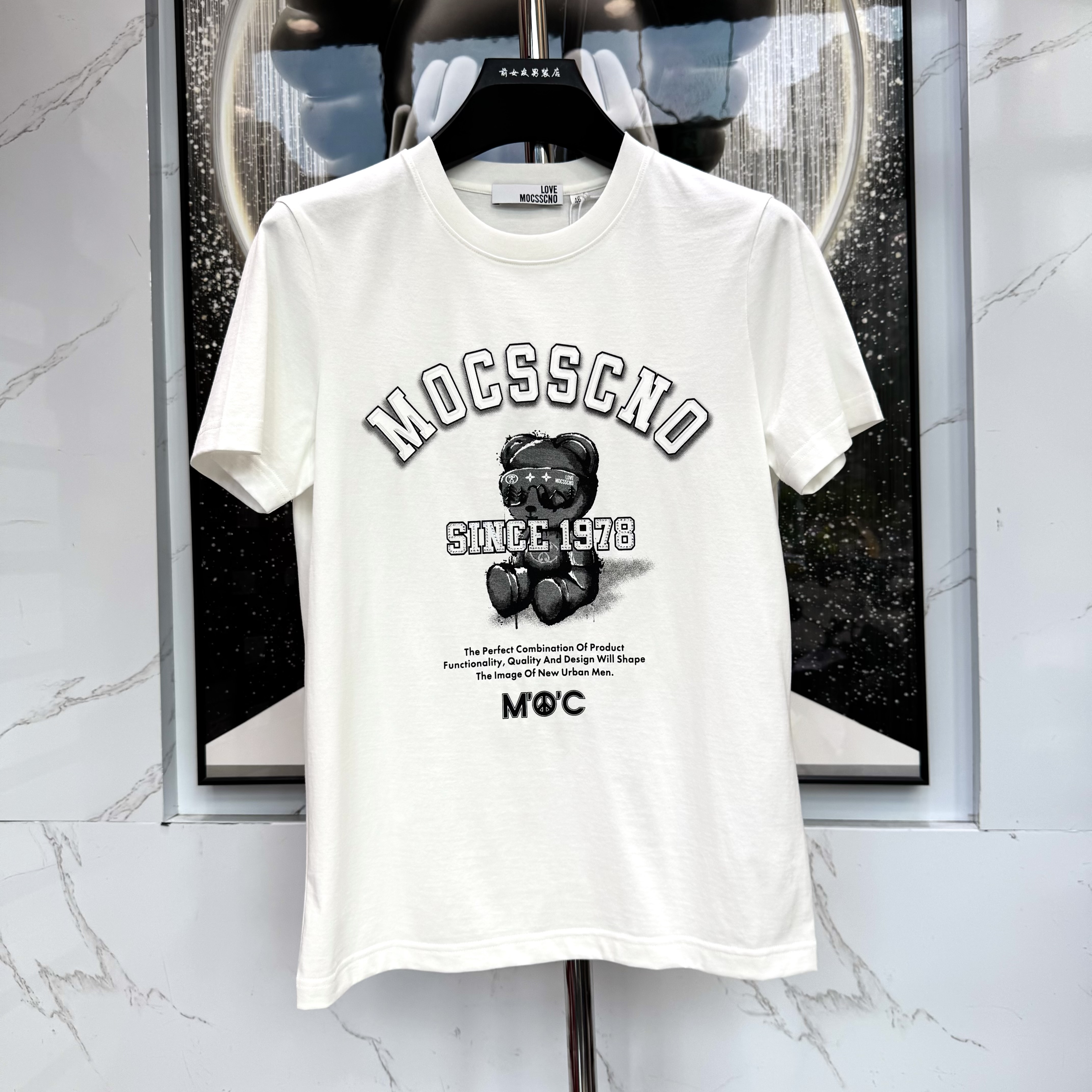 【曼斯凯奴短袖】新款夏季潮流休闲时尚男士满印短袖圆领T恤0191