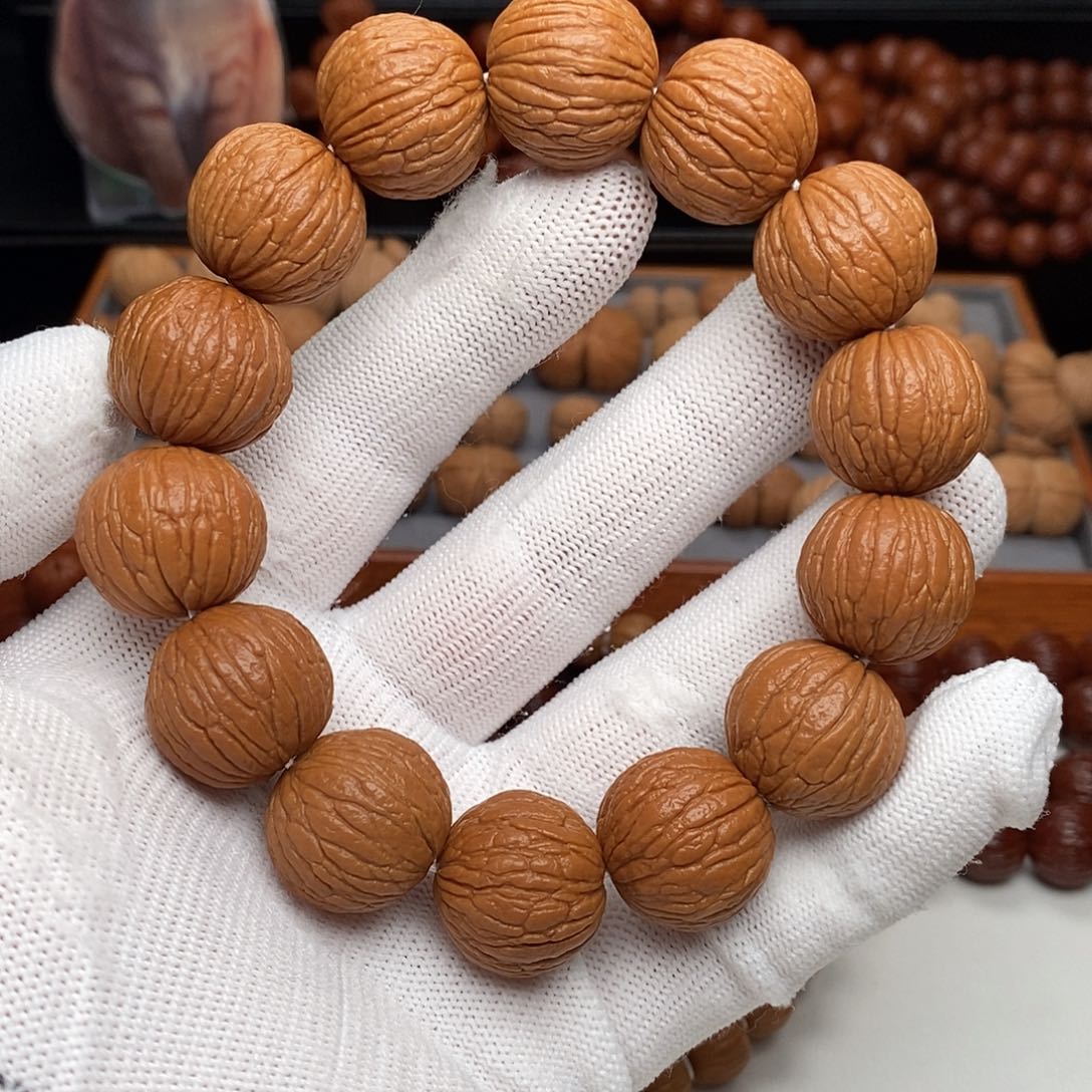 手串猴头核桃19.6大凤羽边肚高三围同尺