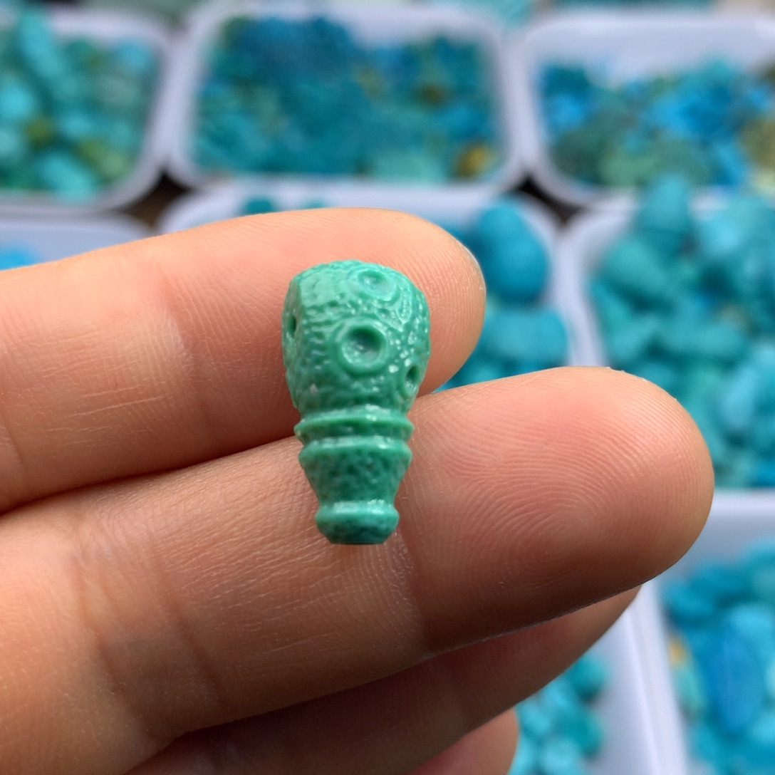 绿松石未镶嵌吊坠(不含链)18×9