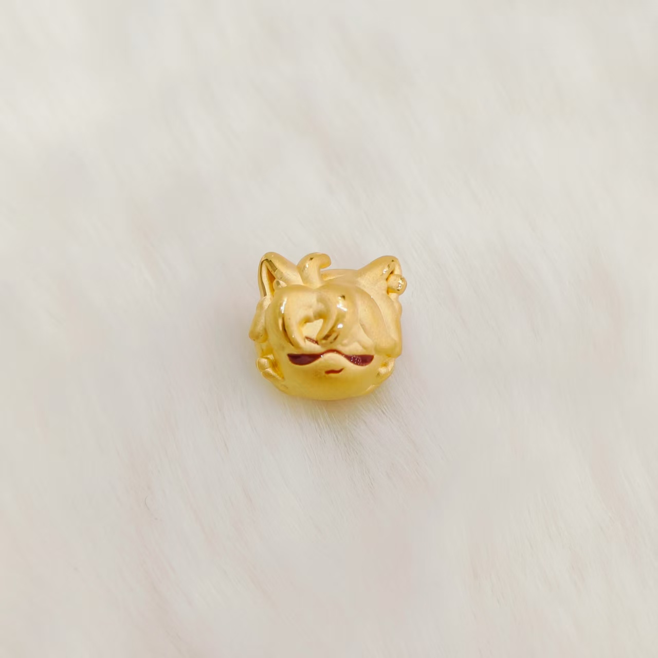 吉金珠宝 足金999盗墓笔记系列 黑瞎子烤漆款3D硬金转运珠手串