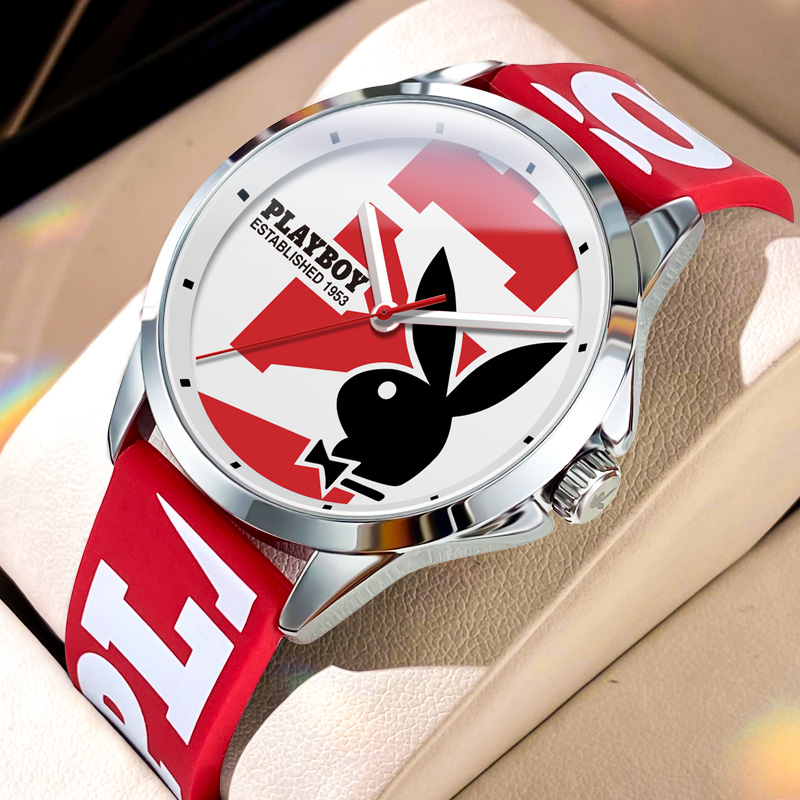 新款正品花花公子男士手表男款初高中生潮流夜光防水运动石英腕表