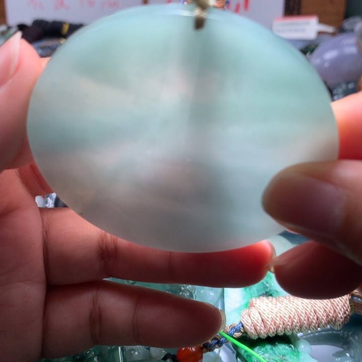 翡翠颈饰未镶嵌保真天然A货翡翠