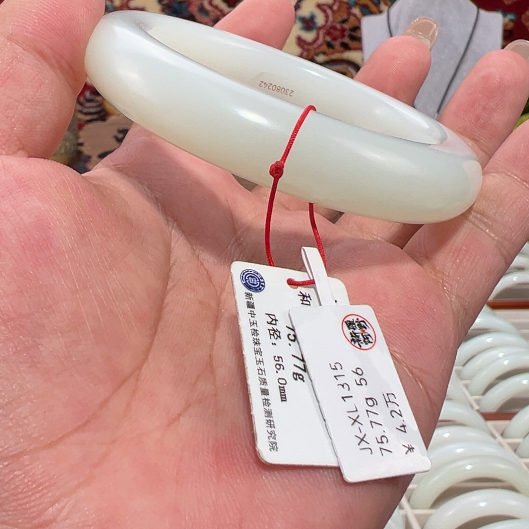 和田玉未镶嵌手镯天然新疆和田玉羊脂玉