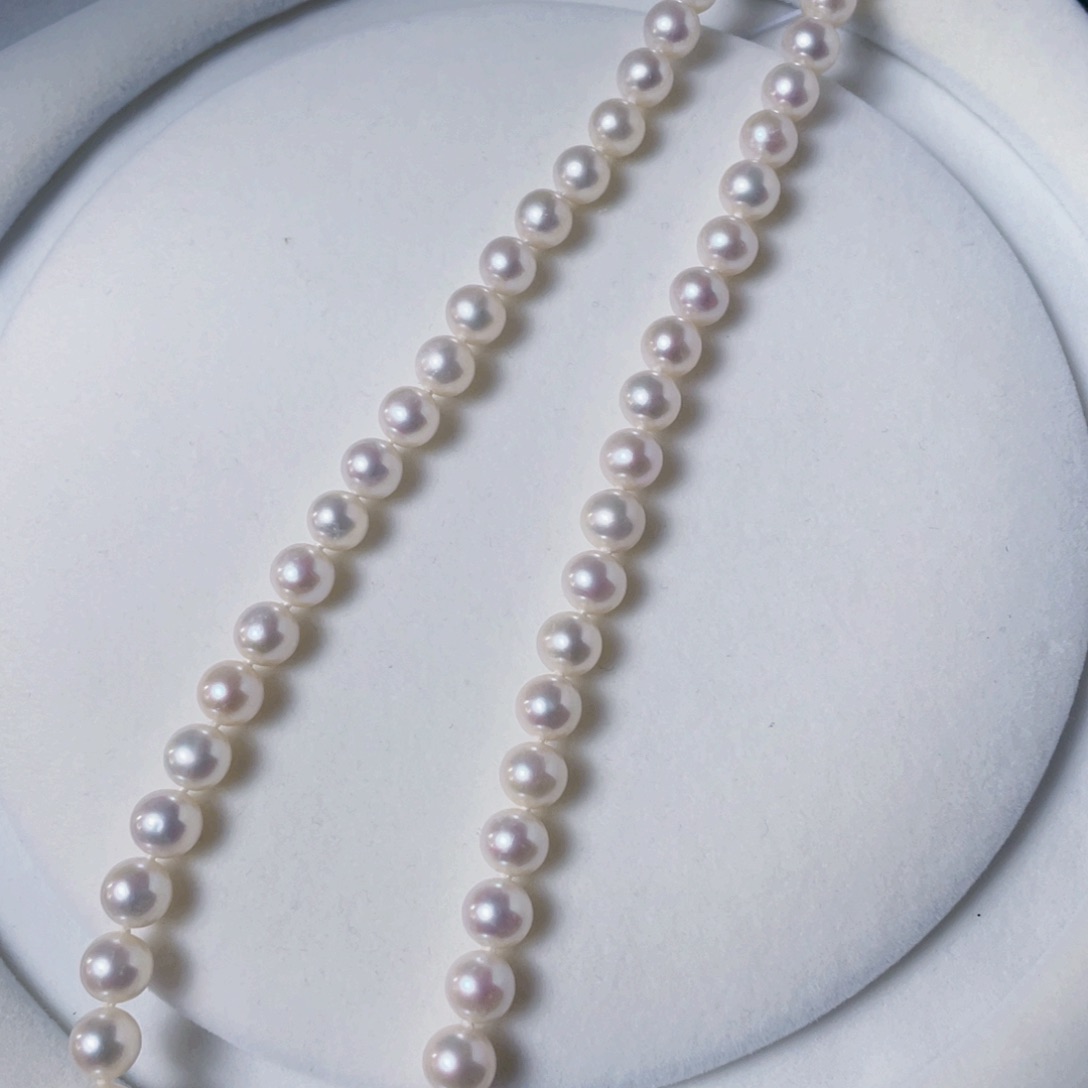 淡水珍珠银S925镶嵌颈饰6-7