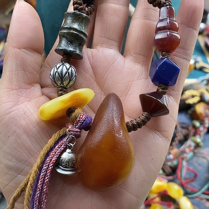 蜜蜡未镶嵌项链项链