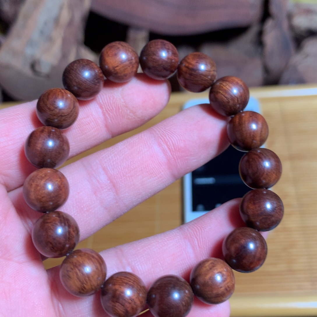 袁***黄花梨/降香黄檀手串回血串海南黄花梨老料