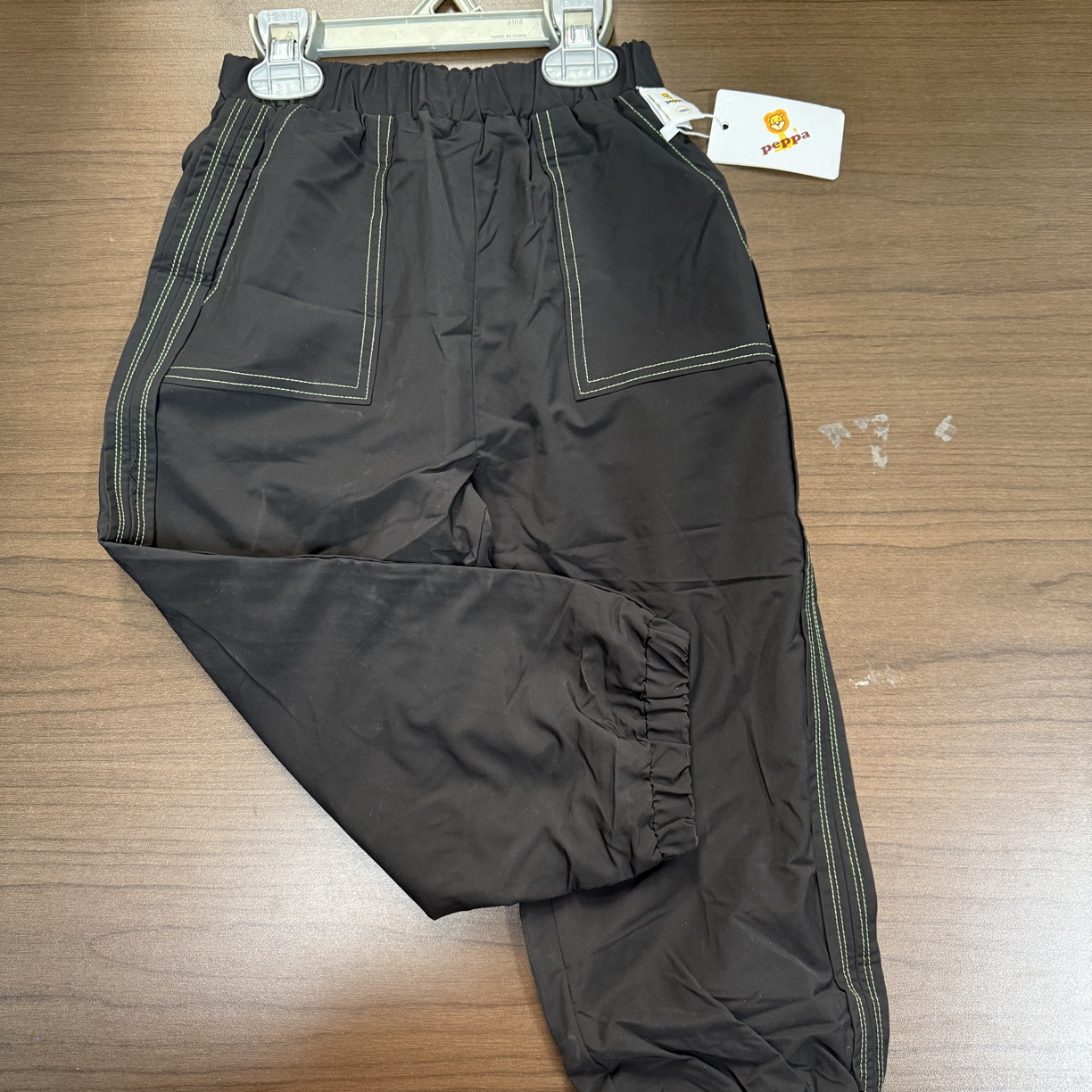 男宝黑色双层防风裤