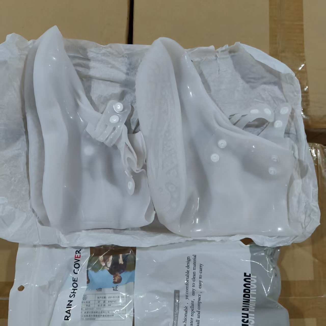 白色硅胶防水鞋套 （外贸订单）