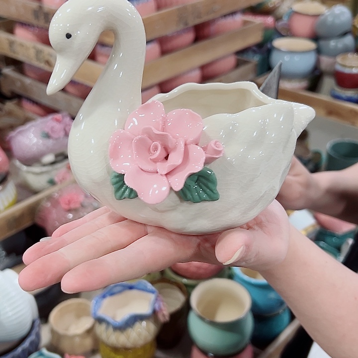 有孔.凑满10元发货多肉陶瓷花盆！