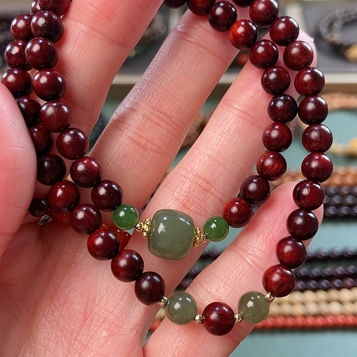 檀香紫檀（小叶紫檀）手串未镶嵌