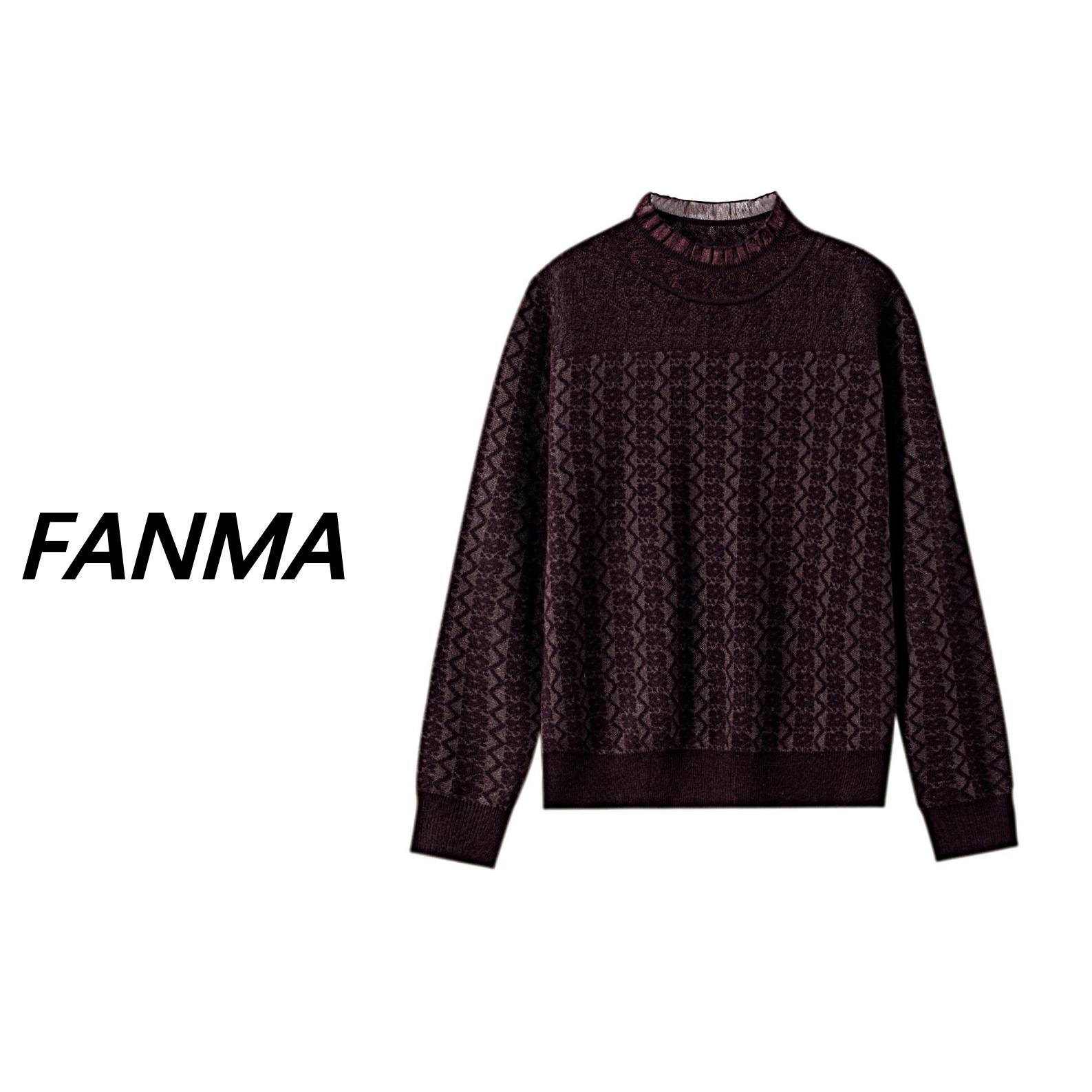 #宫廷风万能搭# 蕾丝镂空设计羊毛衫 百搭长袖针织衫 F208-2561