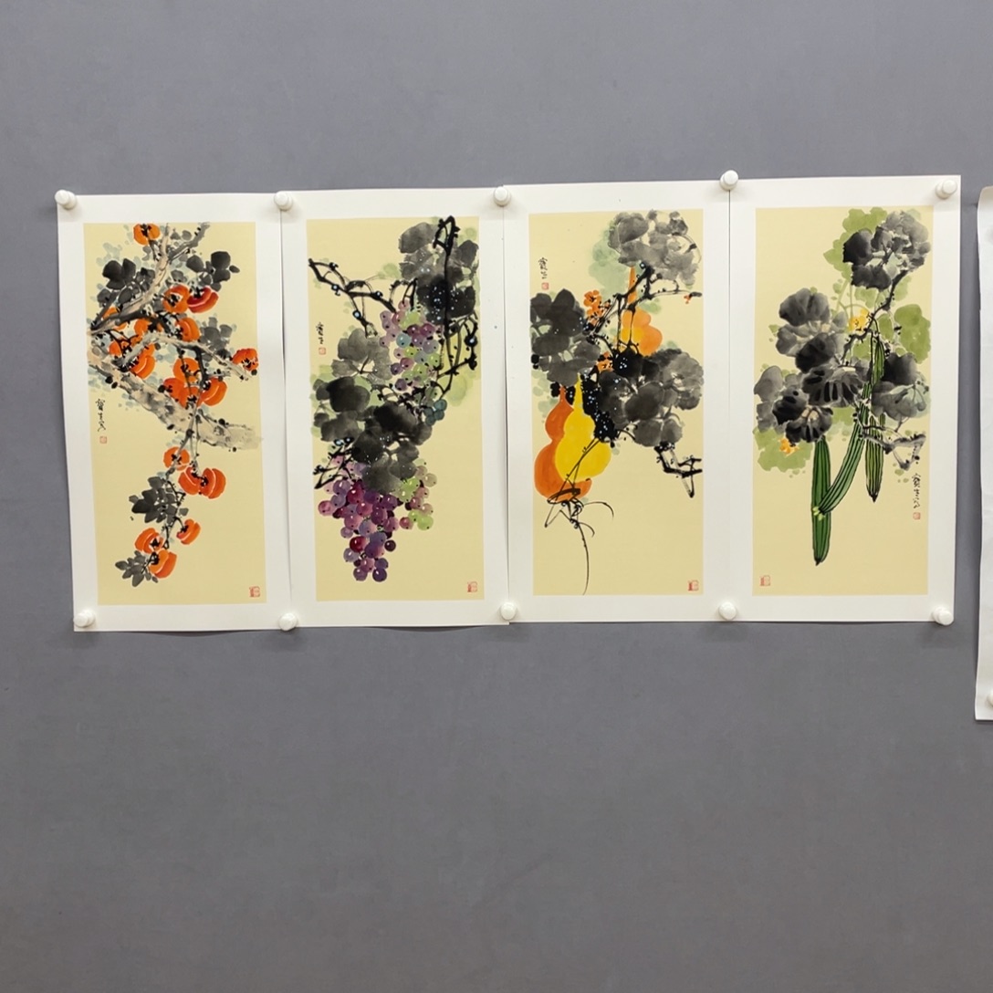 国画艺术家真人手绘