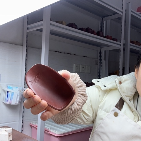 紫砂知足常乐茶则