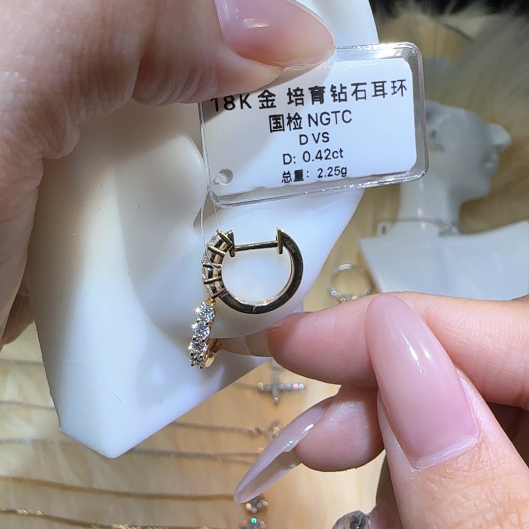 实验室培育钻石18K金镶嵌四公主