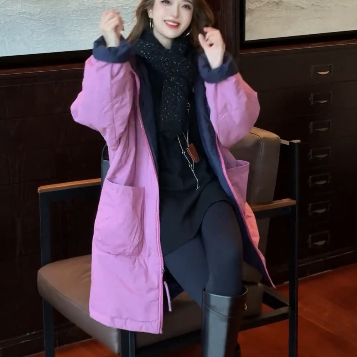 气质优雅减龄显白棉服外套2025冬季新款大码女装高档显瘦保暖外套