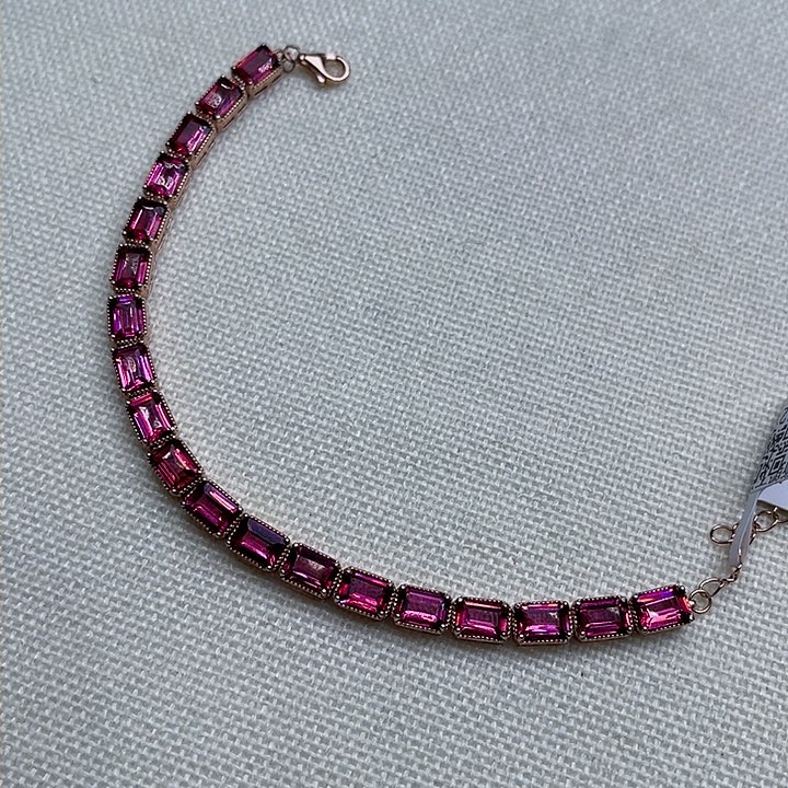 石榴石手链银S925镶嵌
