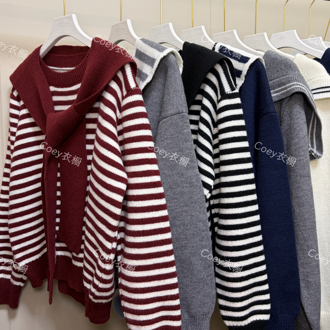 秋冬厚毛衣针织衫适中温柔风毛衣女装不褪色宽松气质时尚小清新