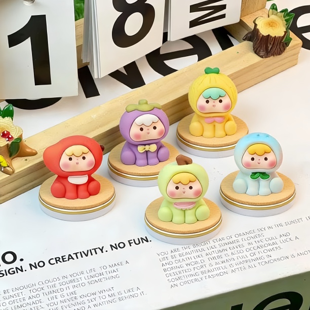 【新款满天星水果崽崽】磨砂渐变立体卡通树脂饰品配件桌面摆件
