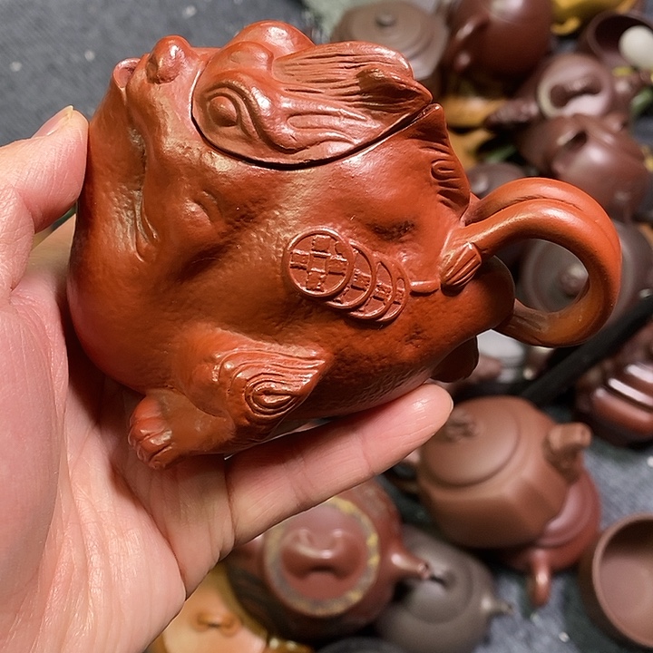 茶壶紫砂微瑕盖不平微磕