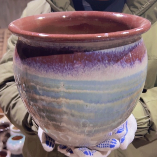 紫砂花盆高24口25—————