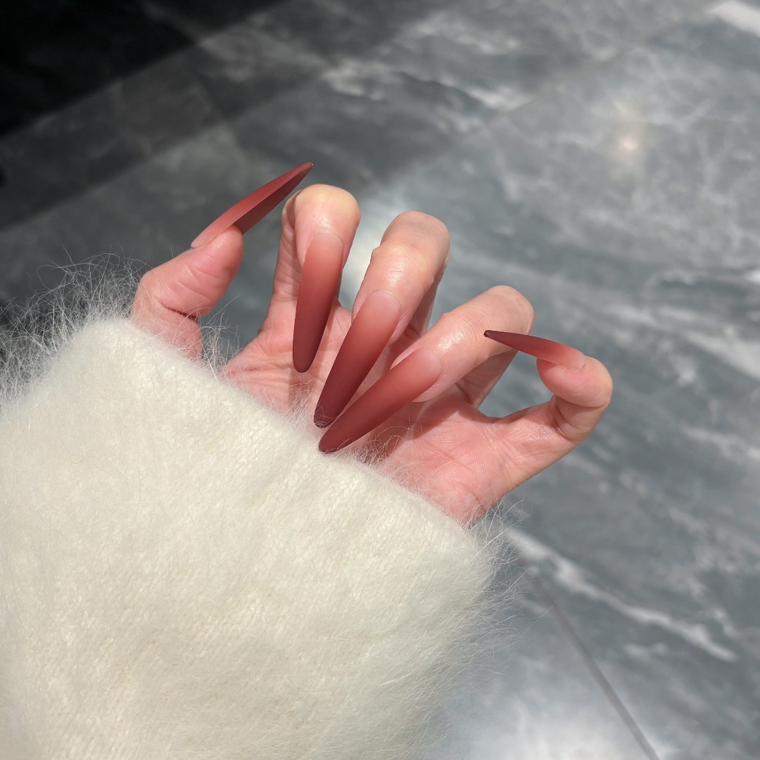 【红丝绒】柚米穿戴甲 哑光雾面红色美甲新年战甲穿戴甲