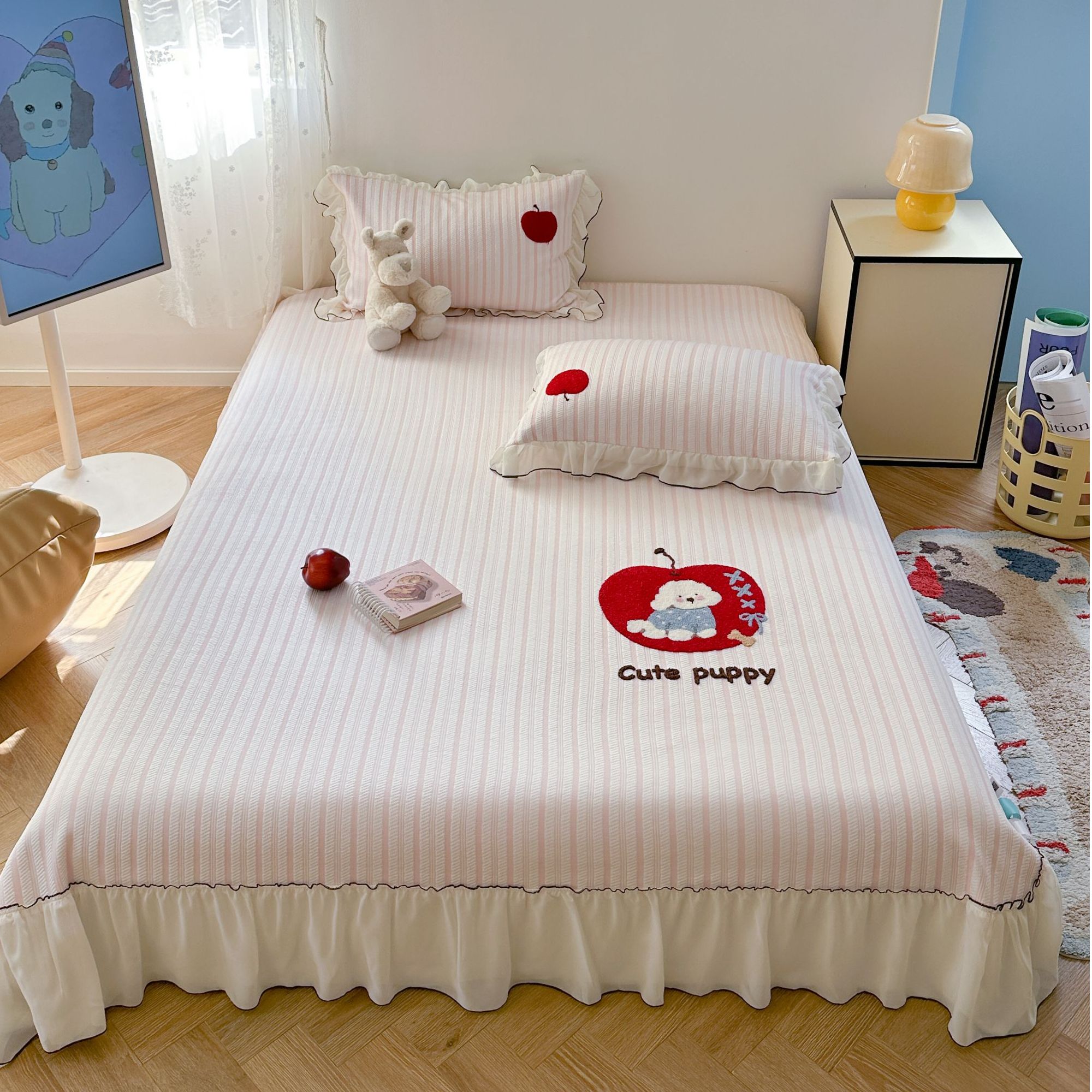 美玲 商场同款 3D MAX 高端冰感原创软凉席 韩式 A类可水洗床裙款