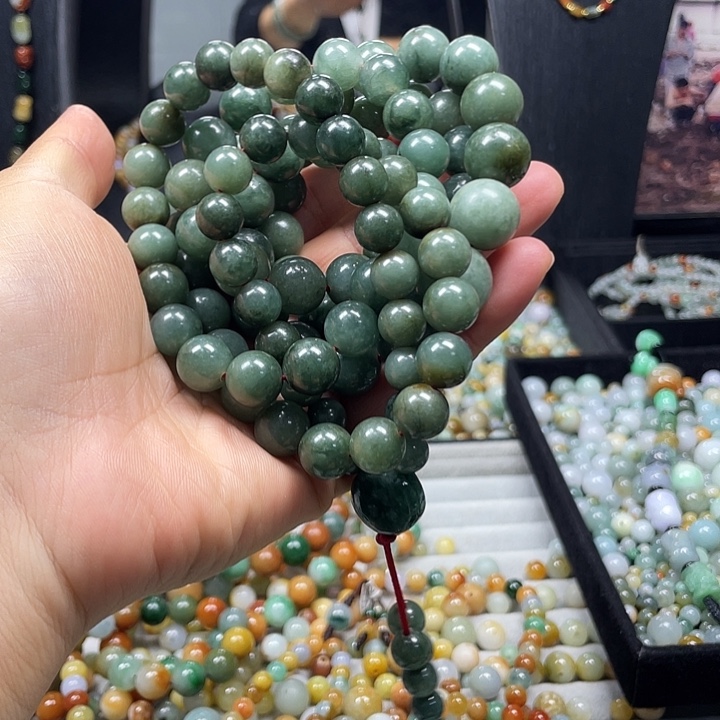 翡翠未镶嵌颈饰项链