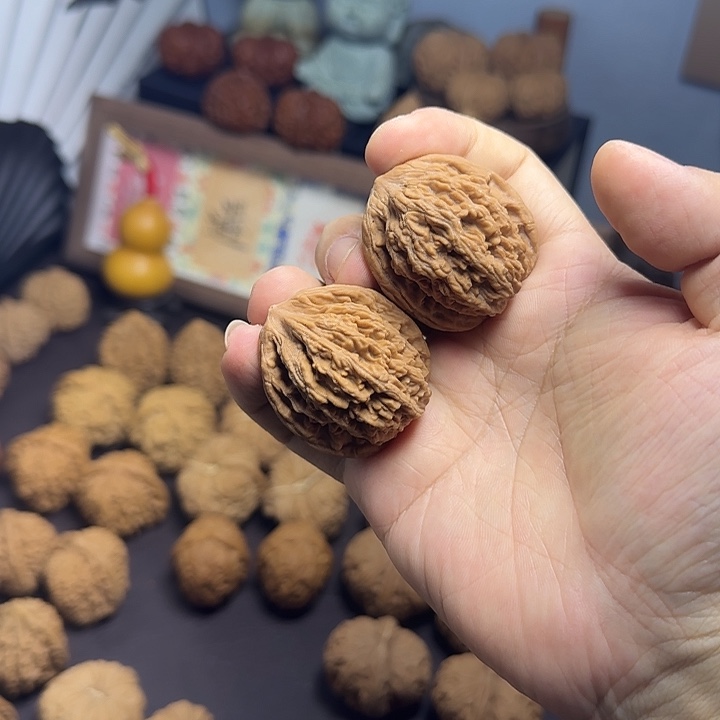文玩核桃把件36全品麦穗虎头核桃