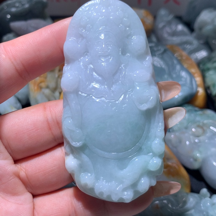 翡翠未镶嵌颈饰保真天然A货翡翠