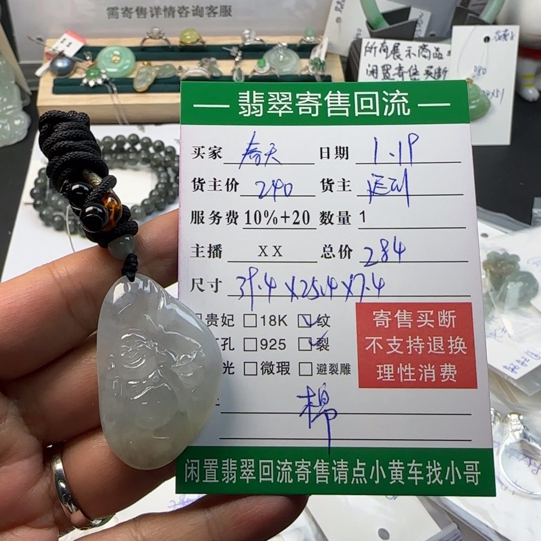 翡翠颈饰未镶嵌春***g天然翡翠Ａ