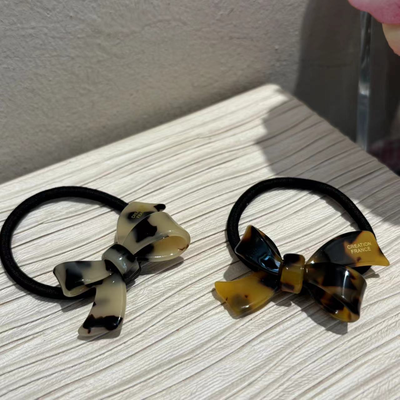 韩国CF简约豹纹发绳发圈T593