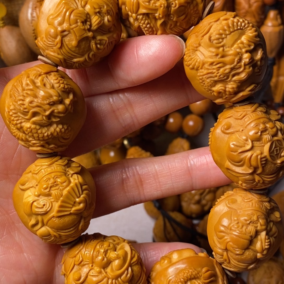 无****橄榄核手串/手链九龙财神