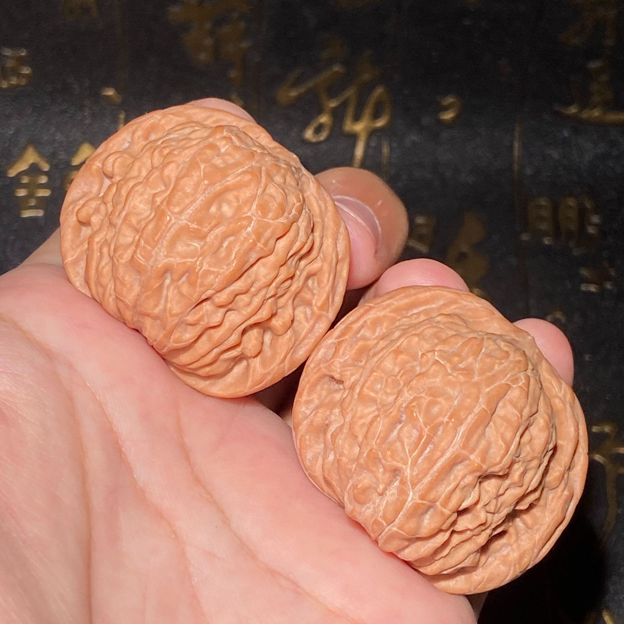 文玩核桃把件磨盘边37.5肚35高31