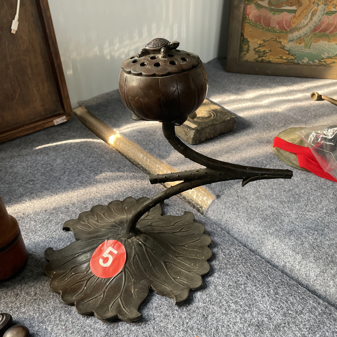 三木珍藏 摆件薰炉 荷叶款