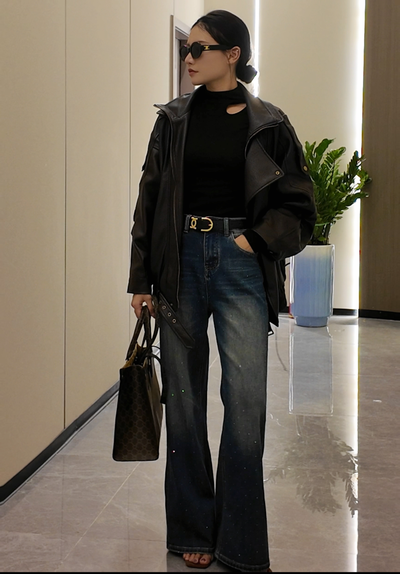 萍萍私服  高级闪钻不撞款牛仔裤～