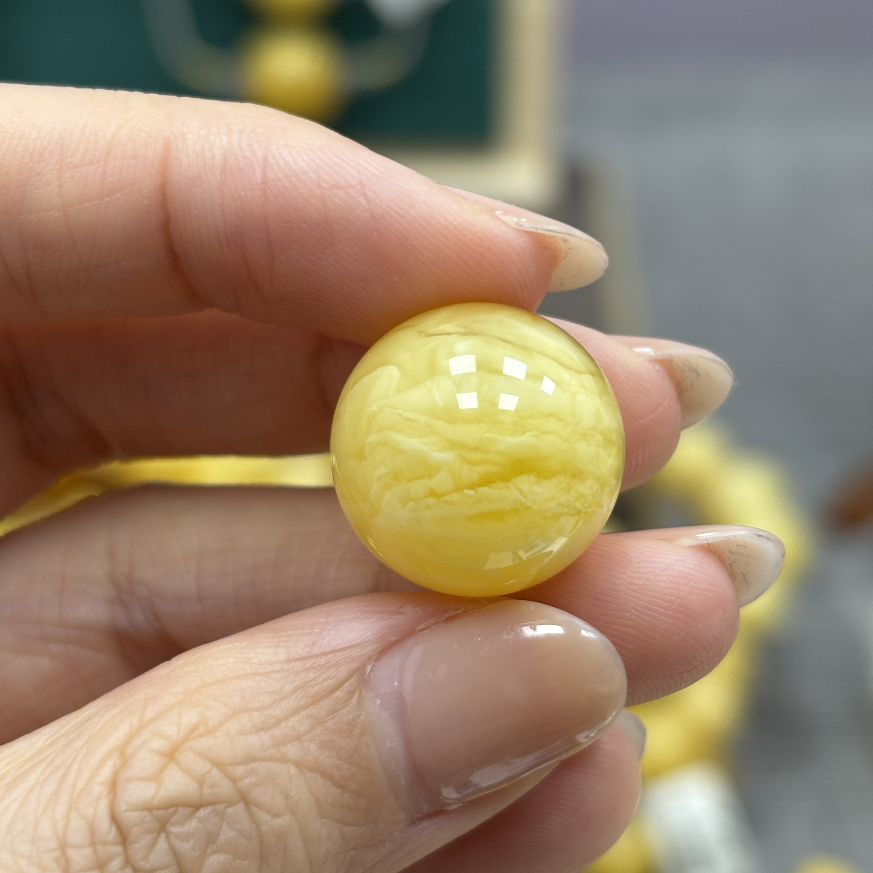 17.2mm 小妖珠宝天然原矿琥珀蜜蜡