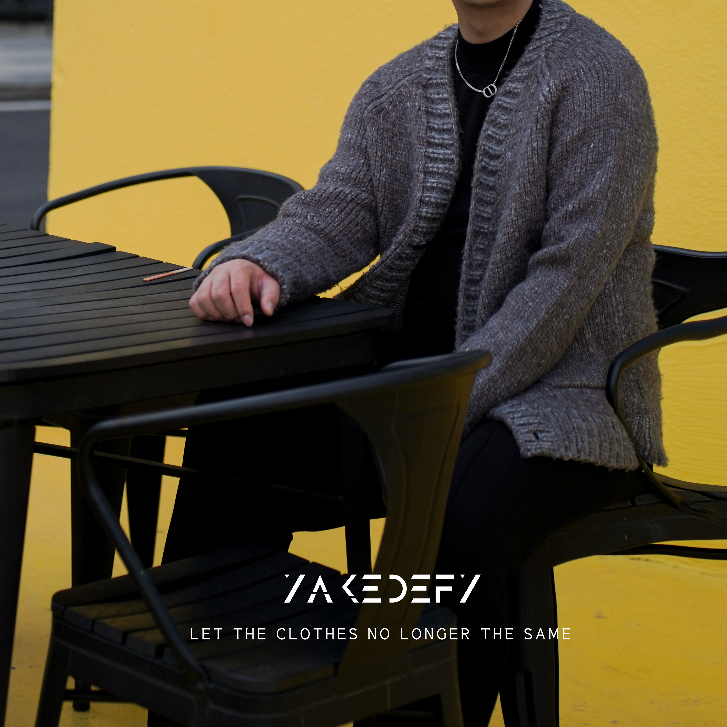 YAKEDEFY 慵懒周末 | 1400g重磅精纺羊毛宽松百搭质感优雅开衫