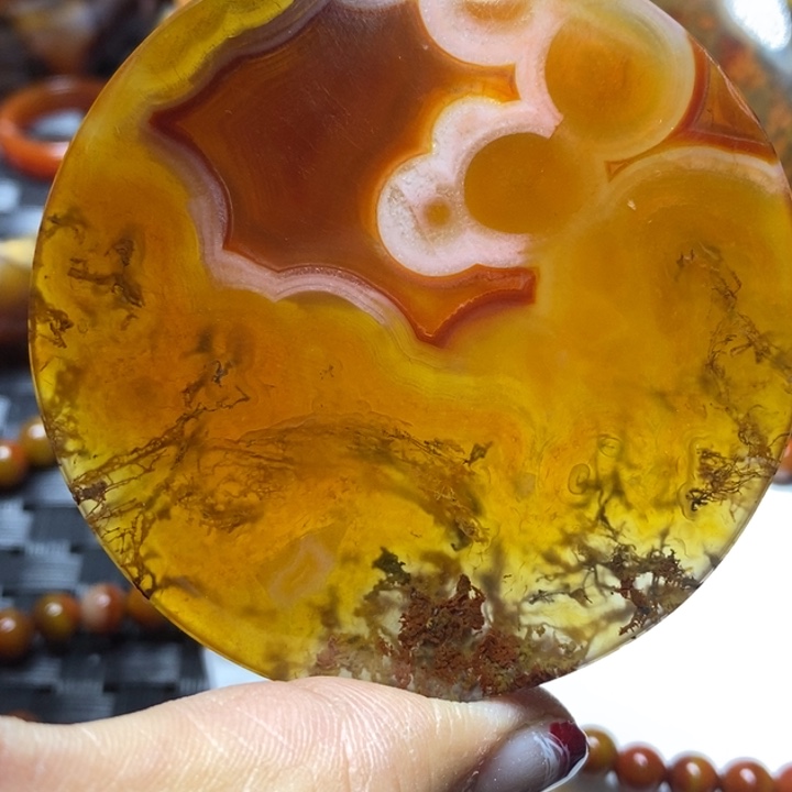 玛瑙/玉髓颈饰未镶嵌油****平