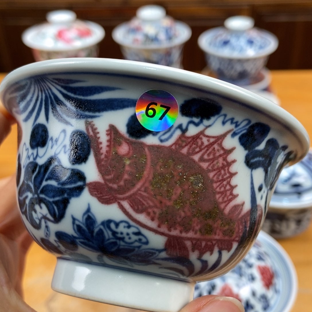 手绘现代茶具非古董