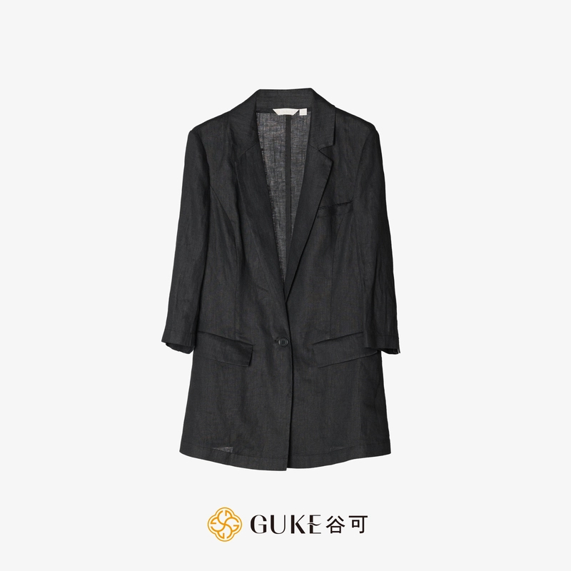 GKE/谷可S1196时尚休闲亚麻西装