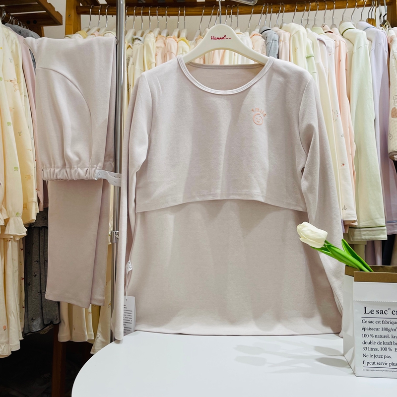 13秋冬彩棉舒绒孕妇哺乳秋衣秋裤套装产后保暖内衣月子服睡衣加厚